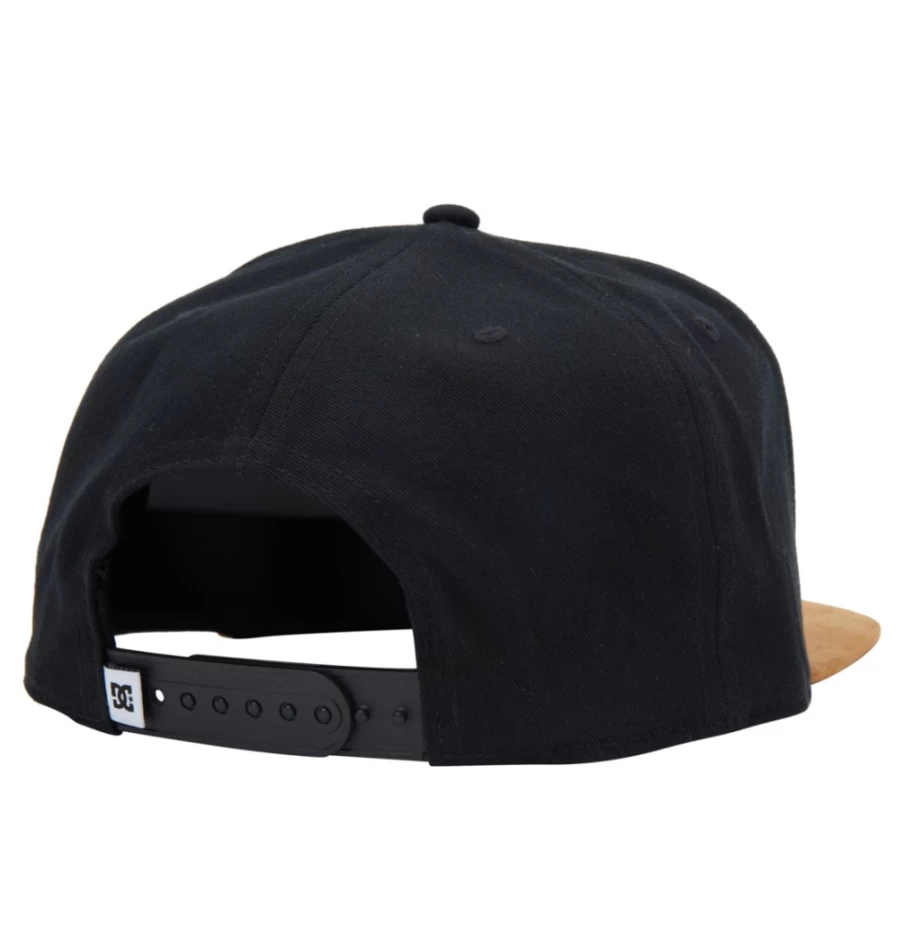 DC Shoes Men's Black Snapback Hat - Adjustable Brackers Cap for Casual Style