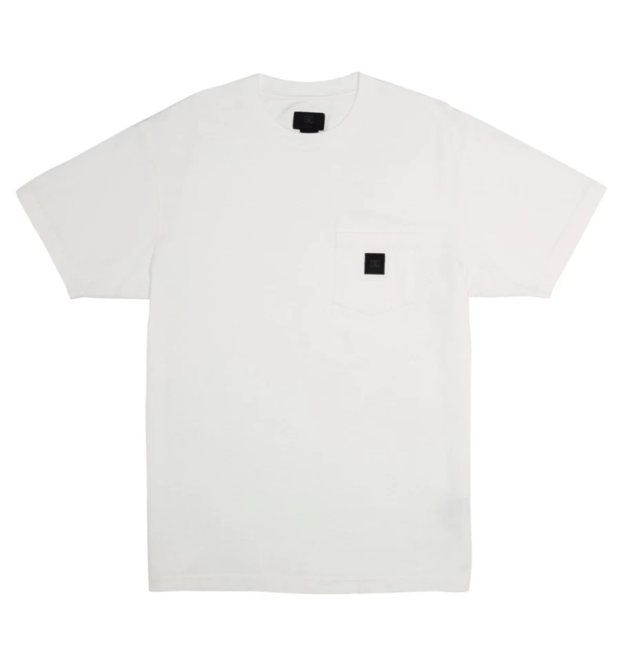 Men's DC Shoes 1994 Pocket T-Shirt in Lily White Garment Dye