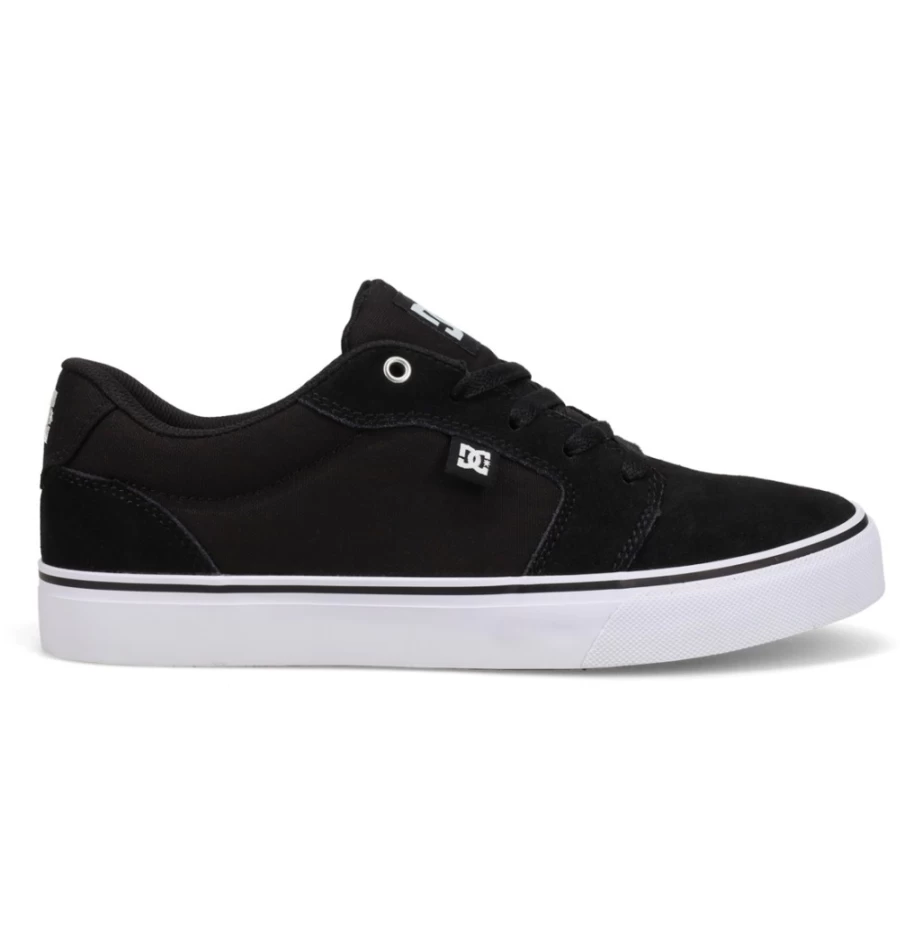 DC Shoes Men's Anvil Black/White/Black Skate Shoes