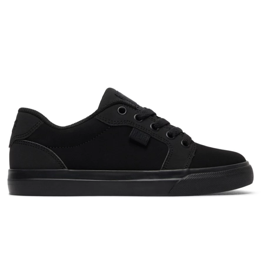 DC Shoes Kids' Anvil Black/Black Skate Shoes for Boys and Girls