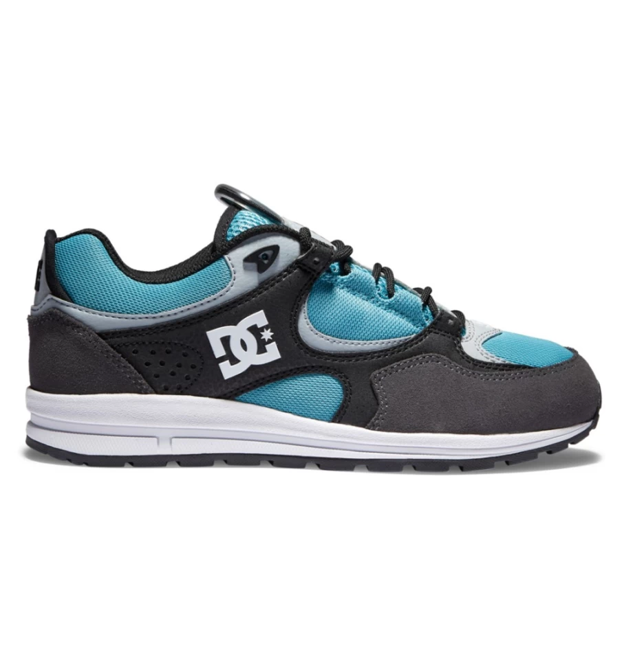 DC Shoes Men's Kalis Lite Skate Shoes - Black/Grey/Blue Skateboarding Sneakers