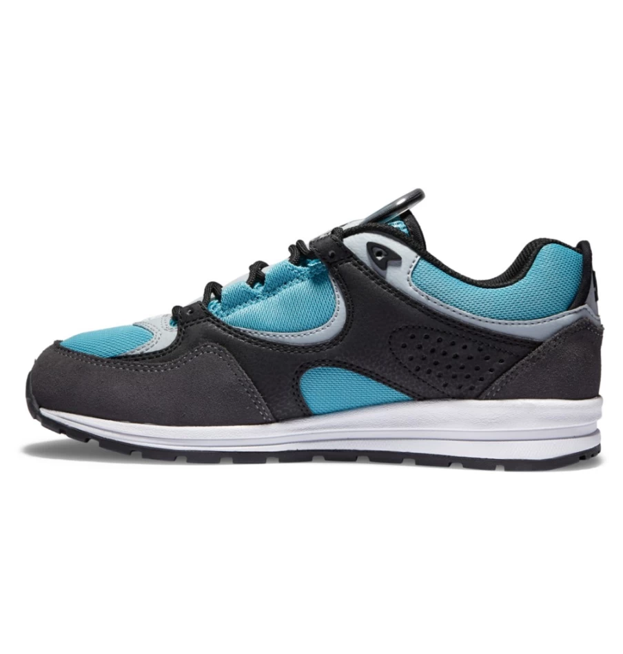 DC Shoes Men's Kalis Lite Skate Shoes - Black/Grey/Blue Skateboarding Sneakers