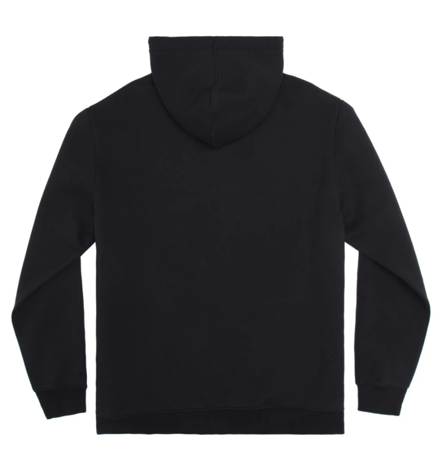 Men's DC Shoes 1994 Hoodie - Black Garment Dye Pullover Sweatshirt