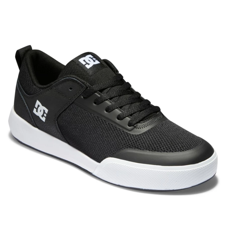 DC Shoes Men's Transit Skate Shoes - Black/White Sneakers for Men
