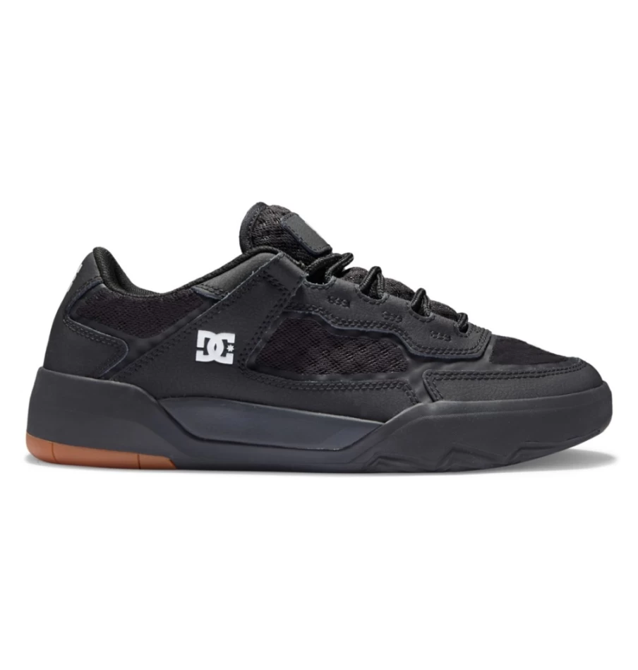 DC Shoes Men's Metric Sneakers in Black/Black/Gum - Casual Skate Shoes for Men