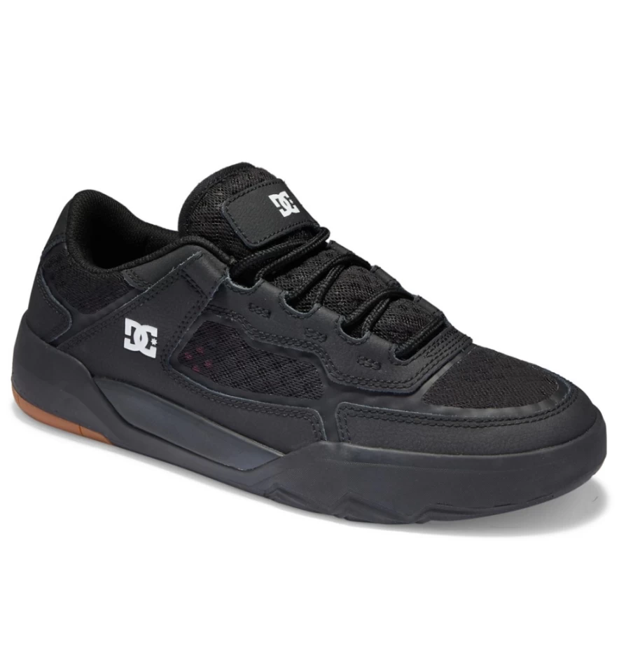 DC Shoes Men's Metric Sneakers in Black/Black/Gum - Casual Skate Shoes for Men