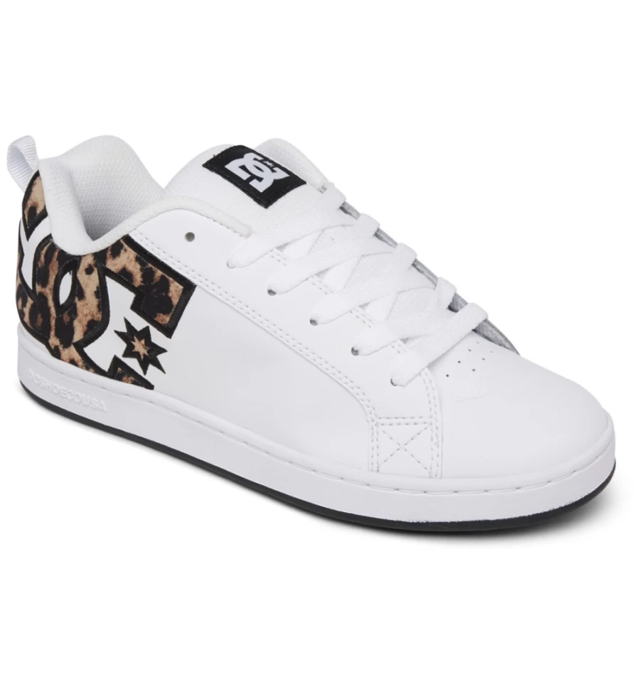 DC Shoes Women's Graffik Court Sneakers in Leopard Print - Stylish Athletic Footwear