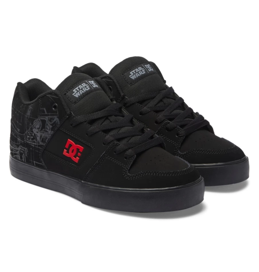 Men's DC Shoes Pure Mid Mid-Top Sneakers in Black/Red | Star Wars™ Collaboration