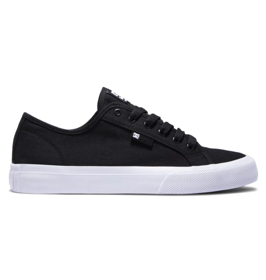 DC Shoes Men's Black/White Manual Skate Shoes - Classic Casual Footwear for Men
