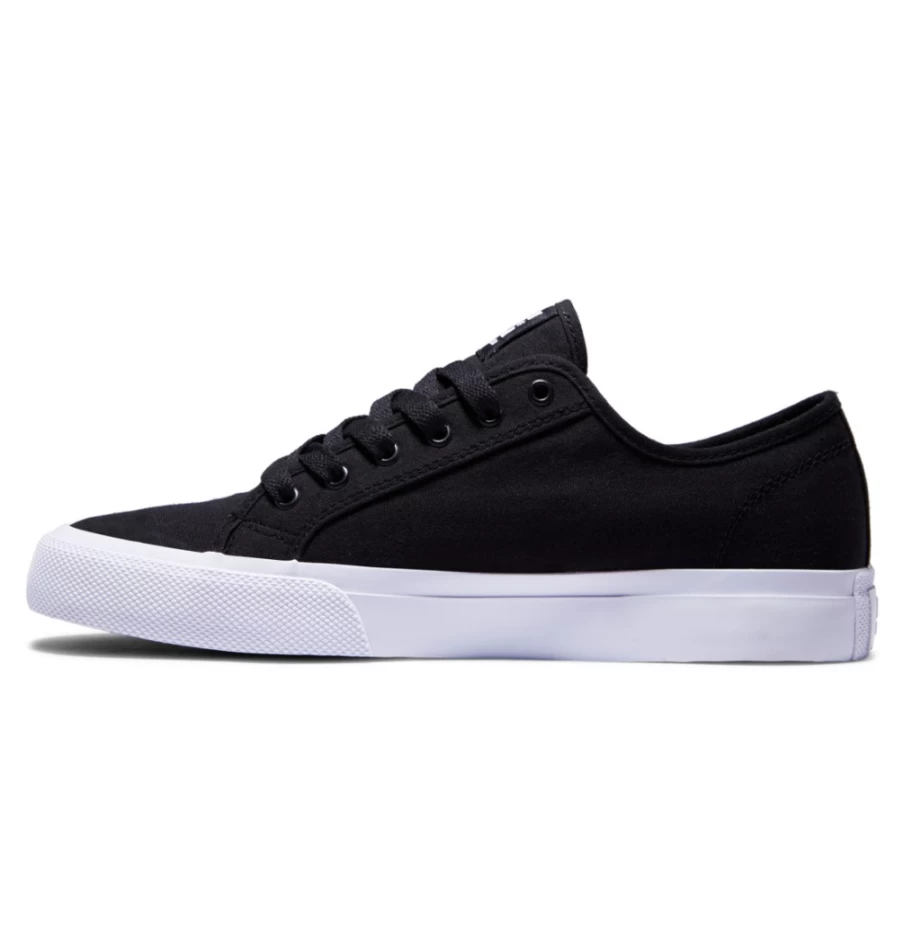 DC Shoes Men's Black/White Manual Skate Shoes - Classic Casual Footwear for Men