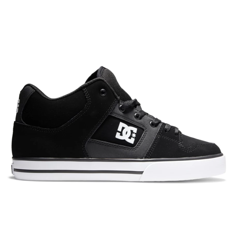 DC Shoes Men's Pure Mid Mid-Top Sneakers in Black/White